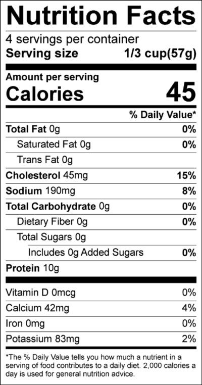 Nutrition facts