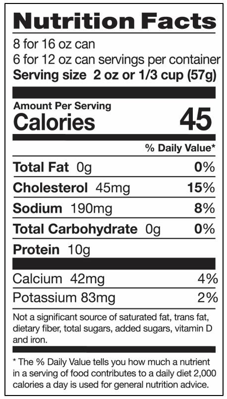 Nutrition facts