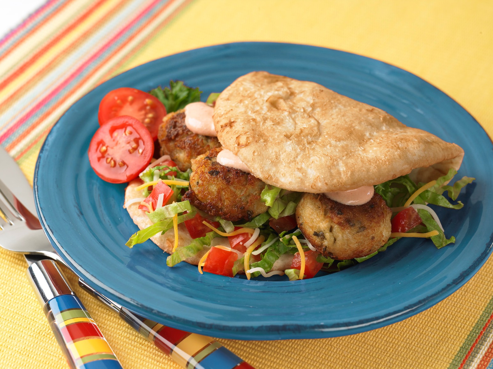 Mini Crab Cake Pitas Recipe are a family friendly easy prep dinner