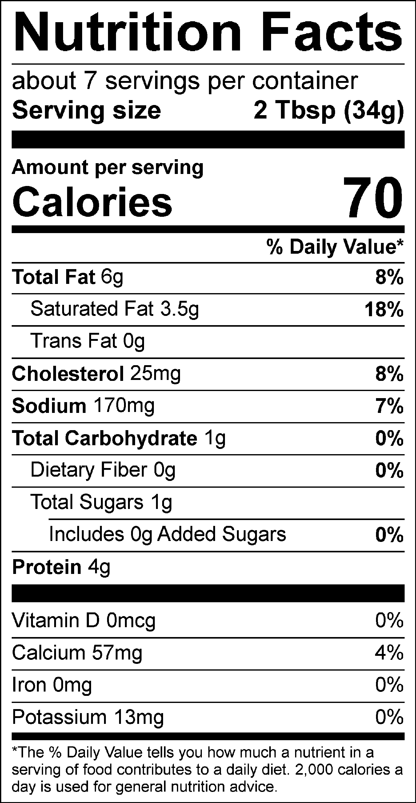 Nutrition facts