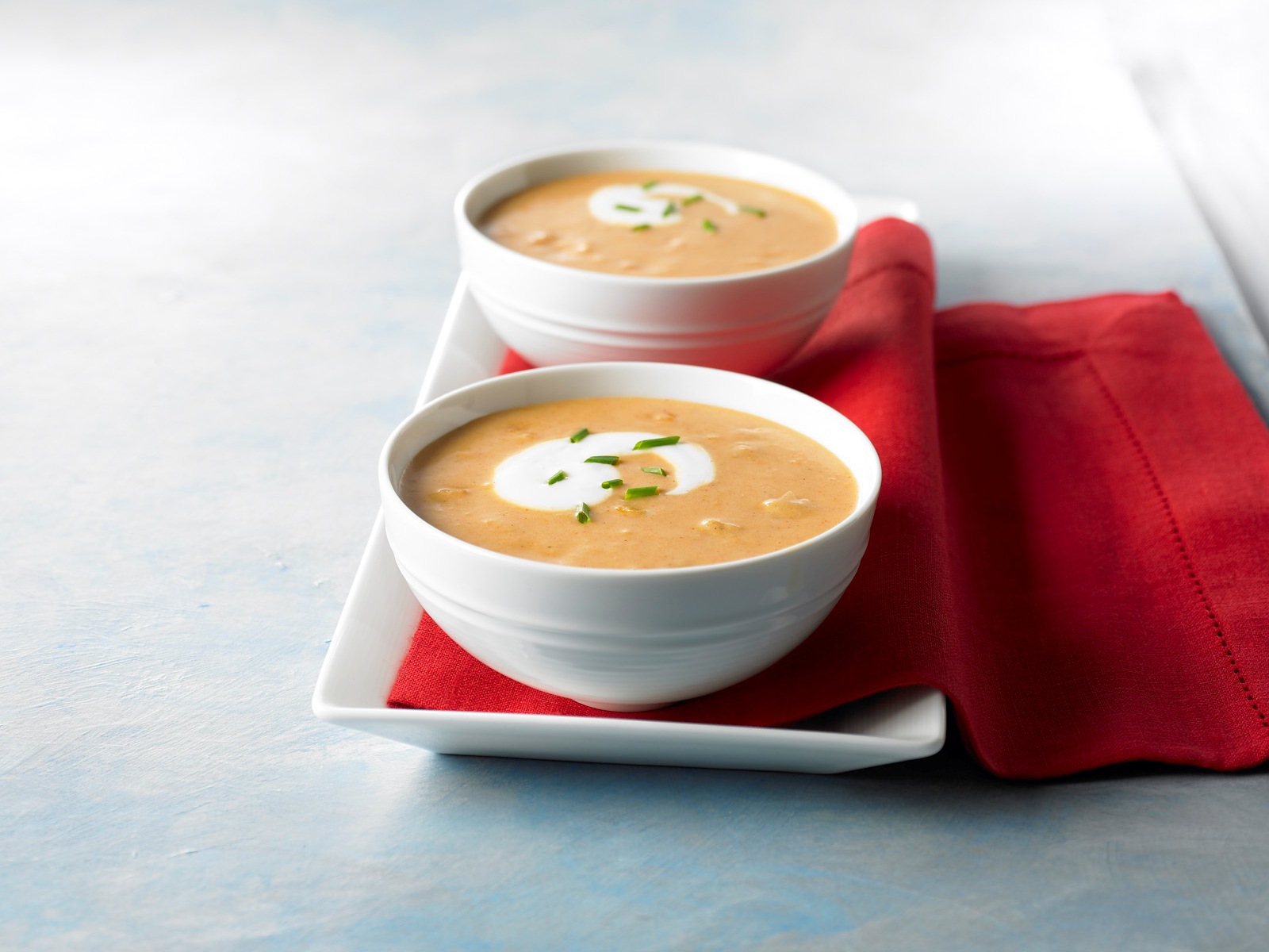Creamy Butternut Squash Soup With Spicy Crab Sautee Recipe