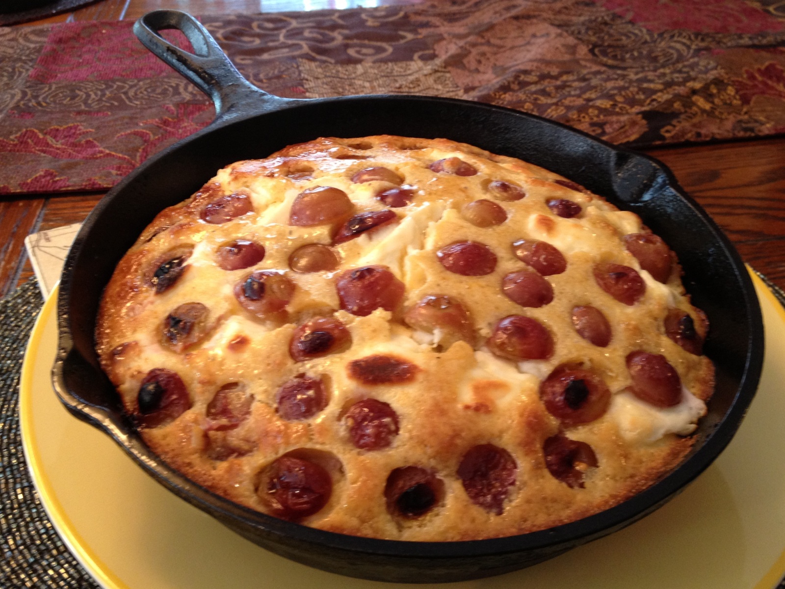 Lump Crab, Goat Cheese and Roasted Grape Cornbread Recipe
