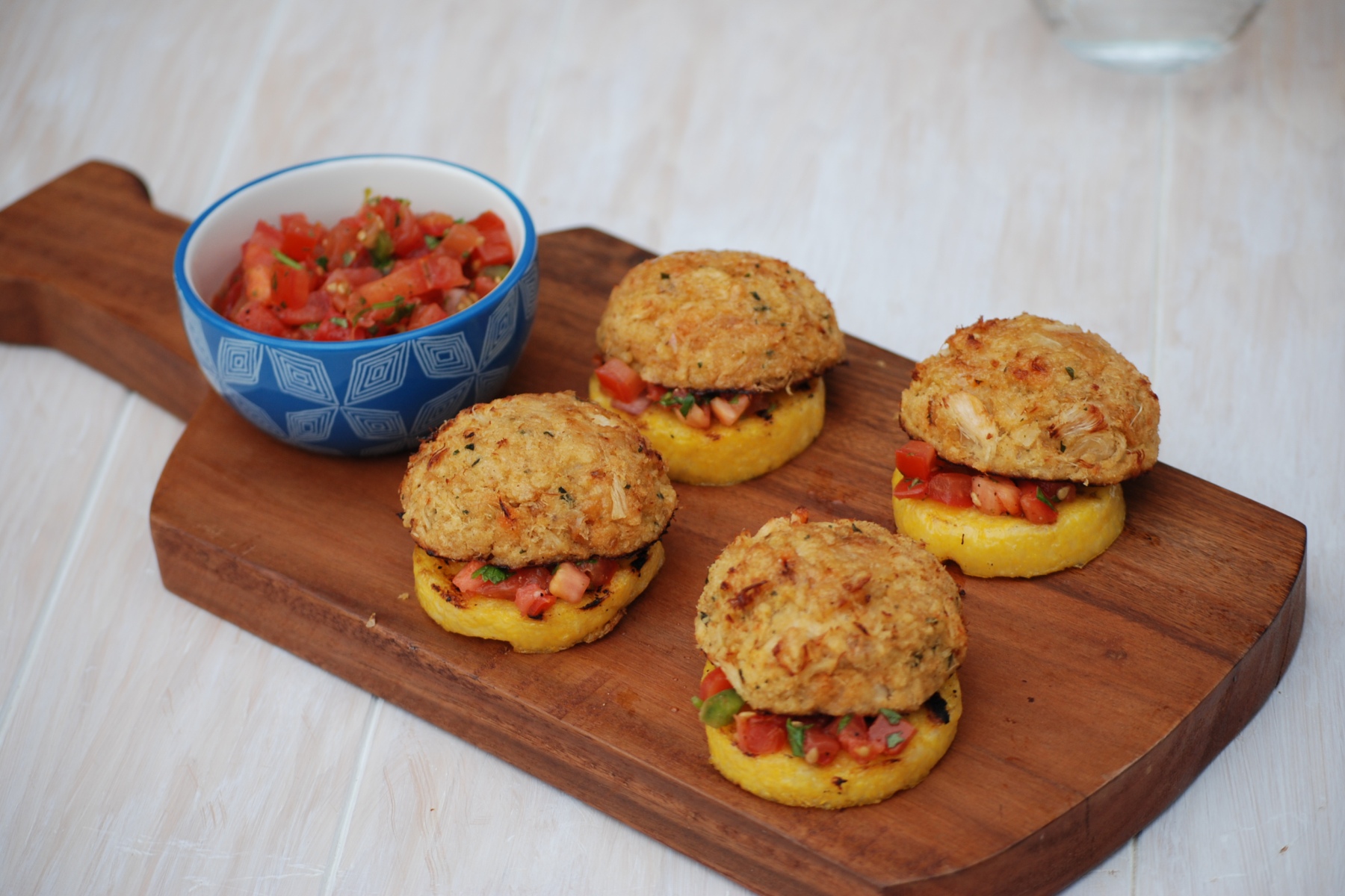 Crab Cakes with Grilled Polenta Recipe—creative, easy and prepfree!
