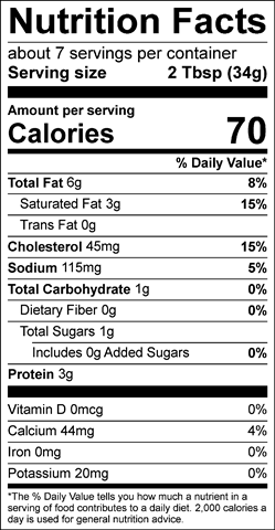 Nutrition facts