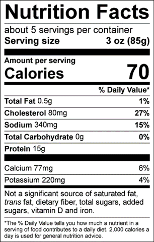 Nutrition facts