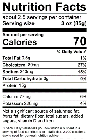 Nutrition facts