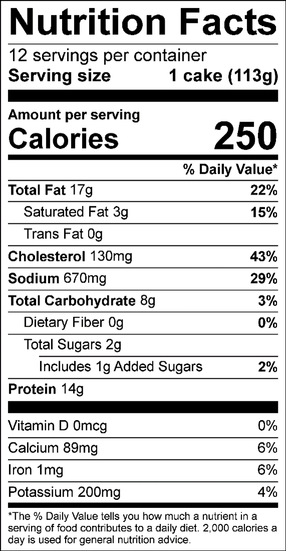 Nutrition facts