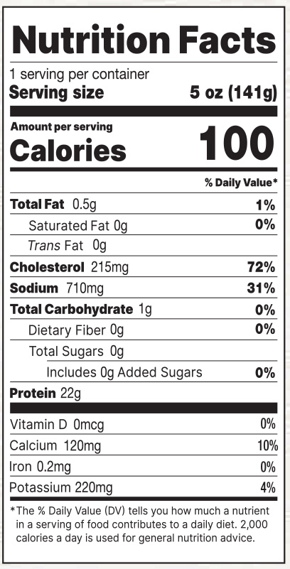 Nutrition facts
