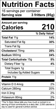 Nutrition facts