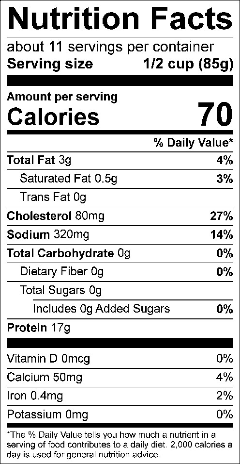 Nutrition facts