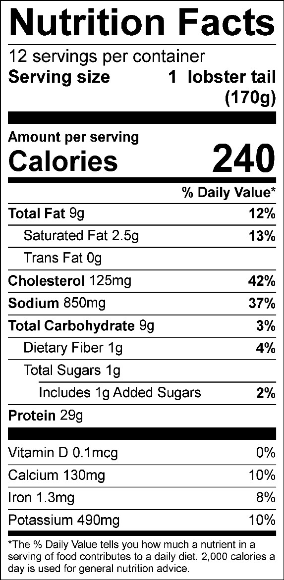 Nutrition facts
